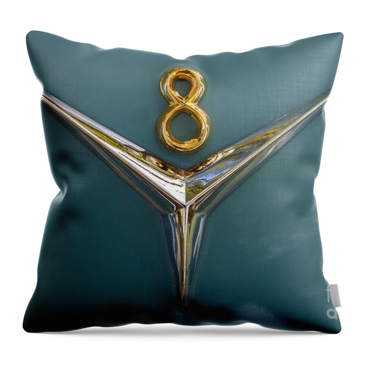 Studebaker Throw Pillow featuring the photograph Studebaker V8 by Dennis Hedberg