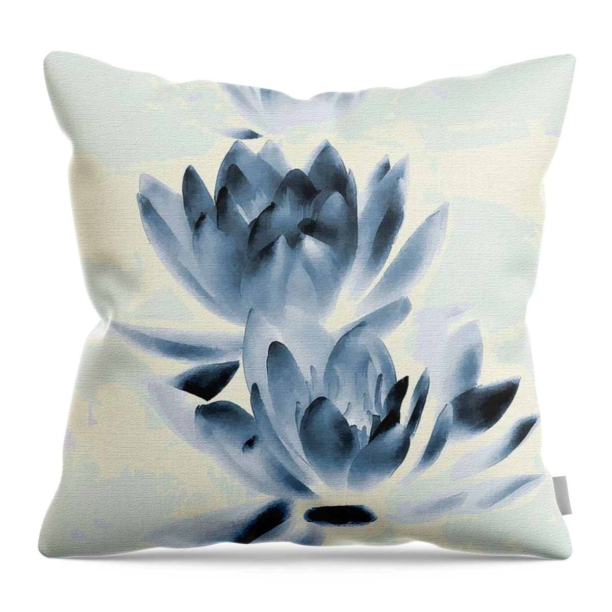 Water Throw Pillow featuring the photograph Study in Blue by Andrea Kollo