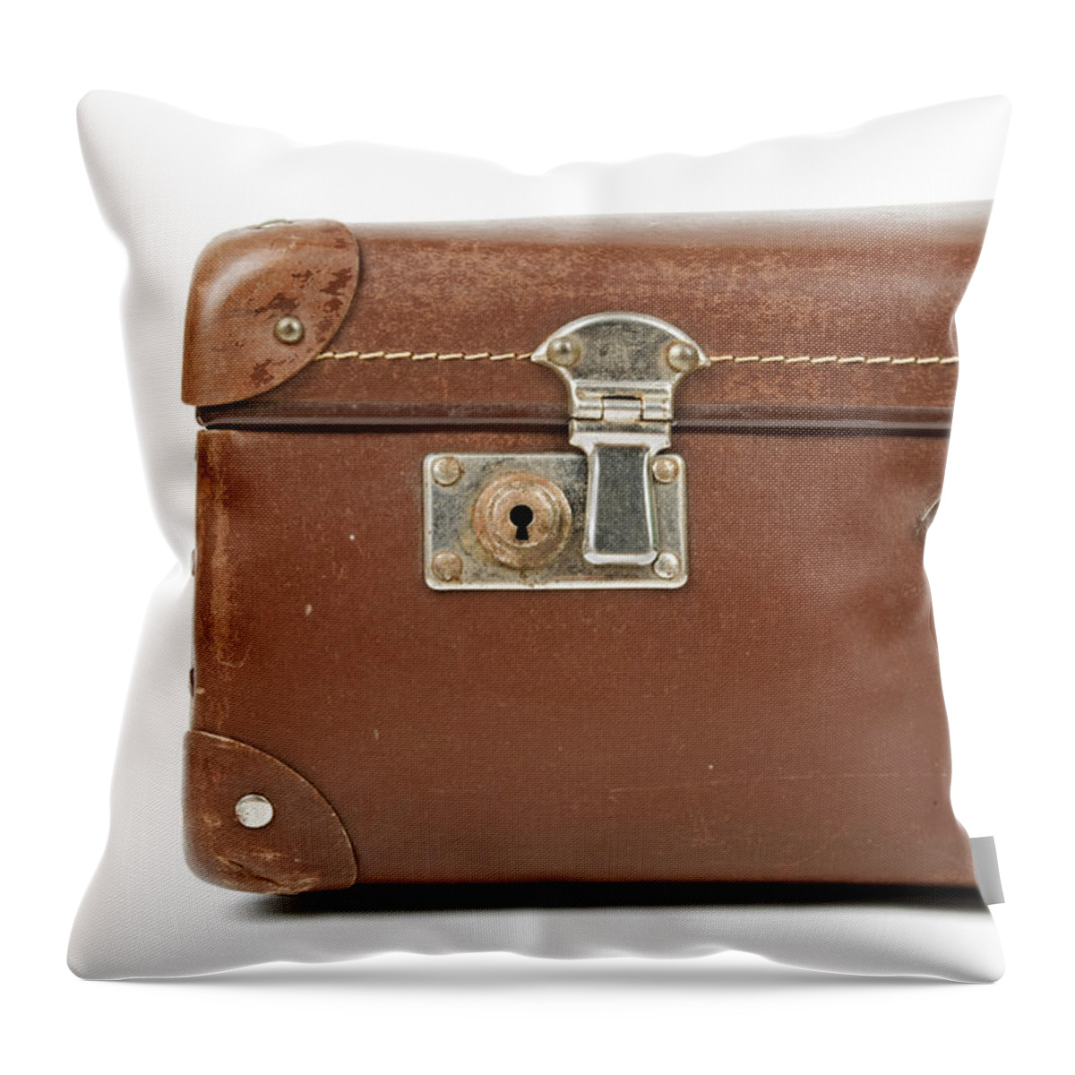 Luggage Throw Pillow featuring the photograph Suitcase by Chevy Fleet