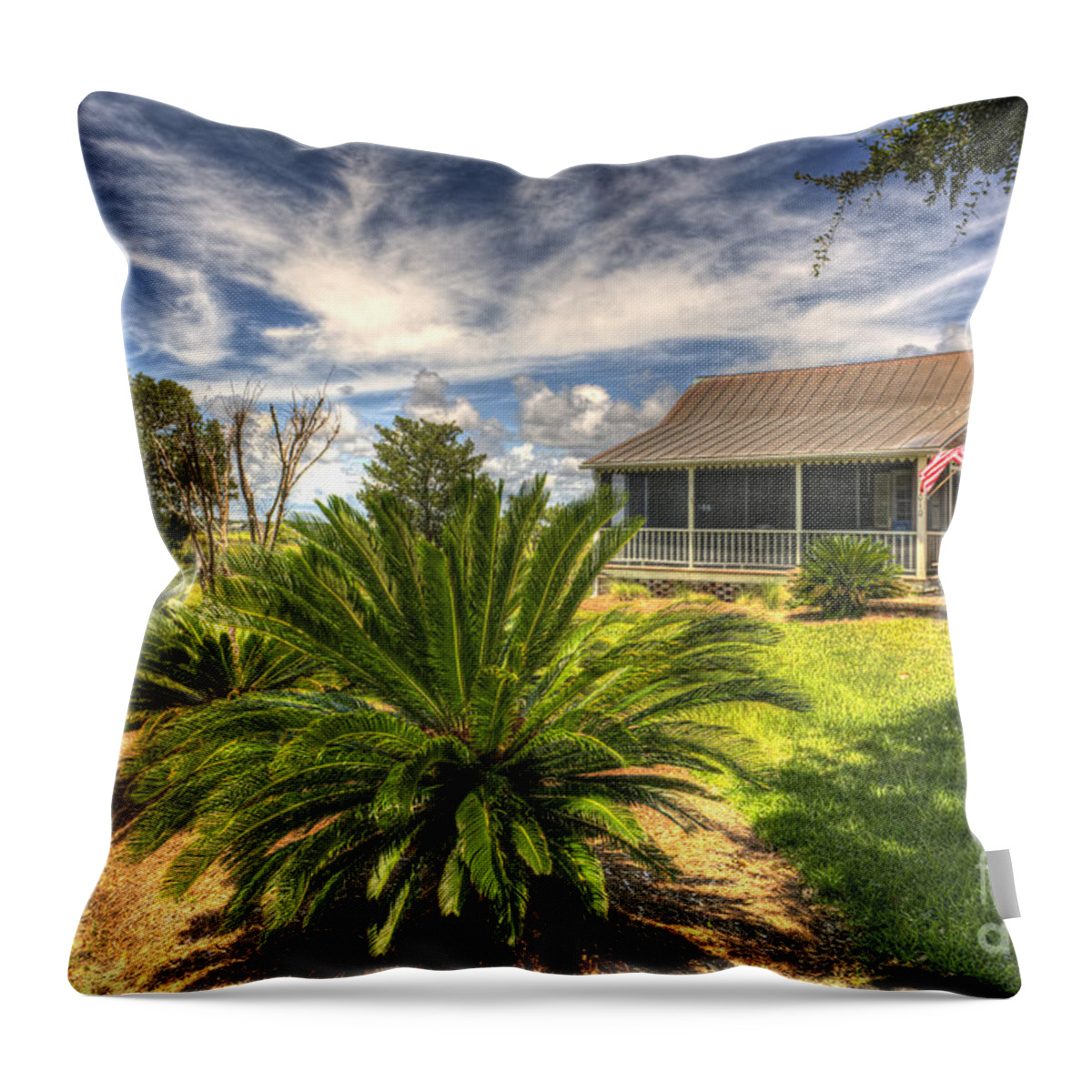 Sullivan's Island Throw Pillow featuring the photograph Sullivan's Island Retreat by Dale Powell