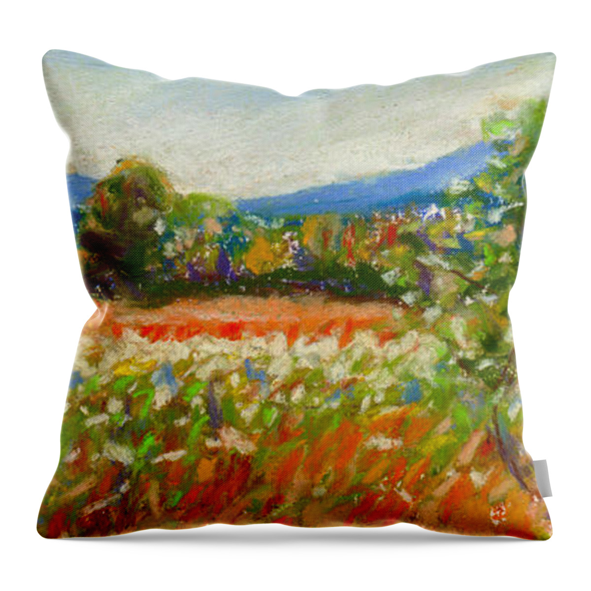 Pastel Painting Throw Pillow featuring the painting Summer by Tanya Filichkin