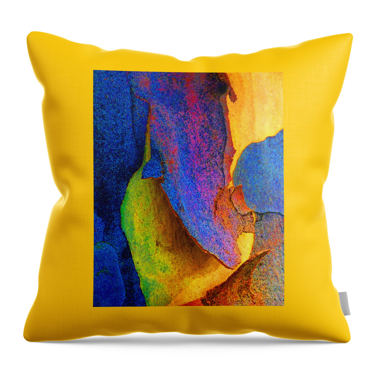 Bark Throw Pillow featuring the photograph Summer Eucalypt Abstract 11 by Margaret Saheed