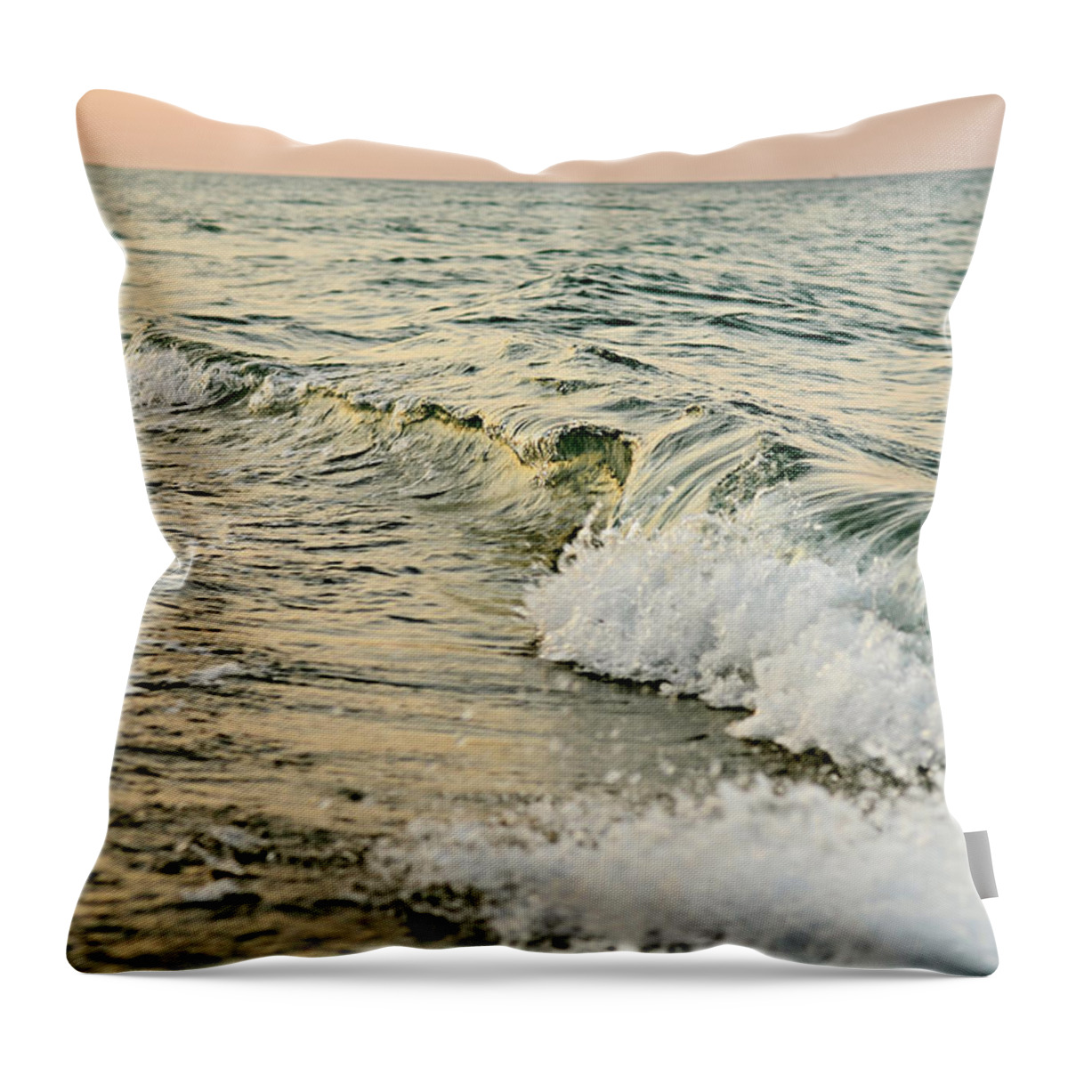 Seascapes Throw Pillow featuring the photograph Summer Sea by Laura Fasulo