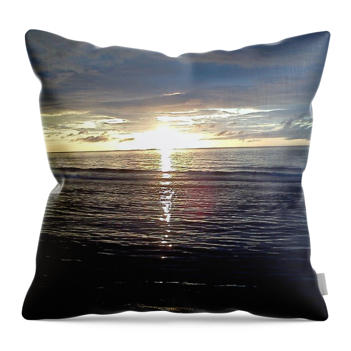 Solstice Throw Pillow featuring the photograph Summer Solstice Sunset by Tara Potts