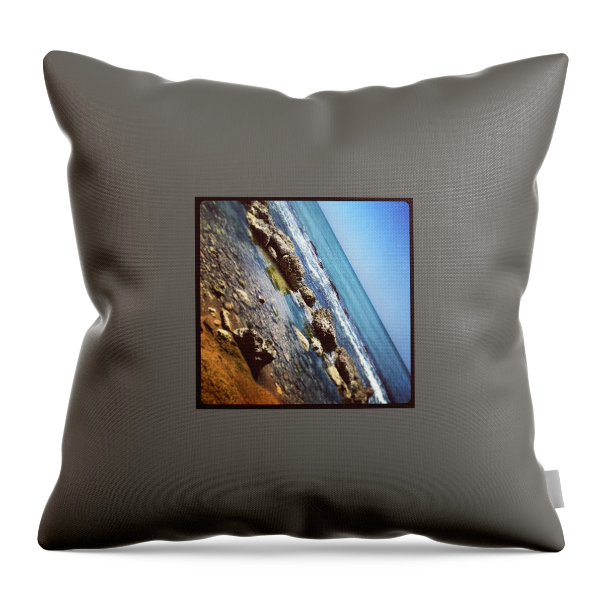 Stones Throw Pillow featuring the photograph #summer2012 #memories #sicily by Gianluca Palombi