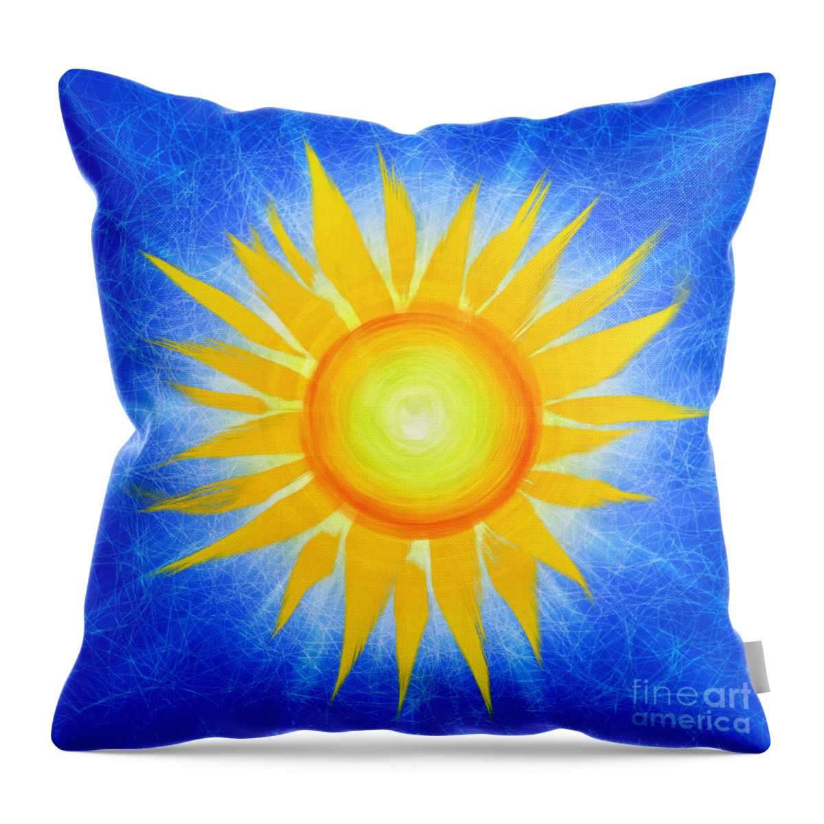 Sun Flower Throw Pillow featuring the photograph Sun Flower by Tim Gainey