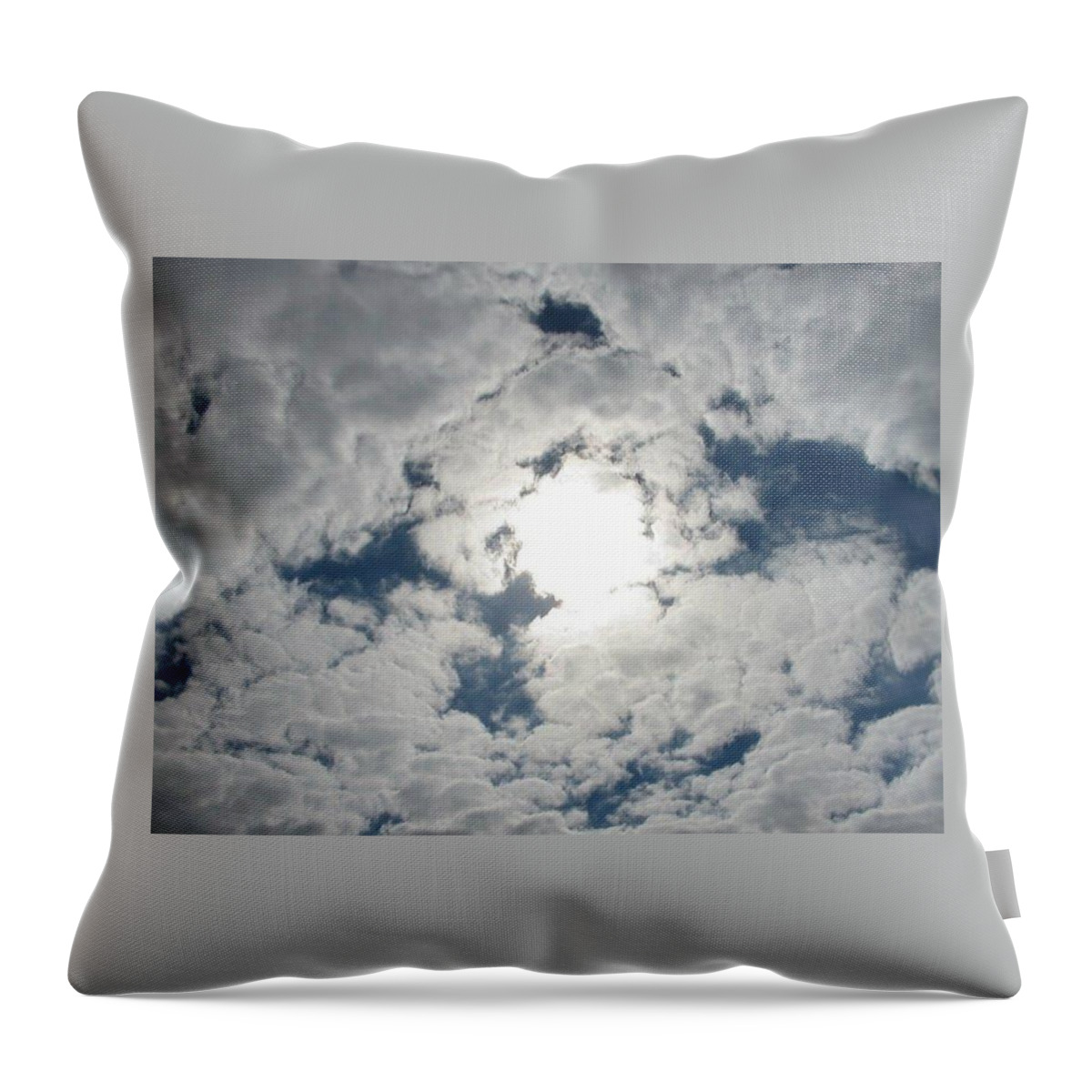 Clouds Throw Pillow featuring the photograph Sun Peek by Deborah Lacoste