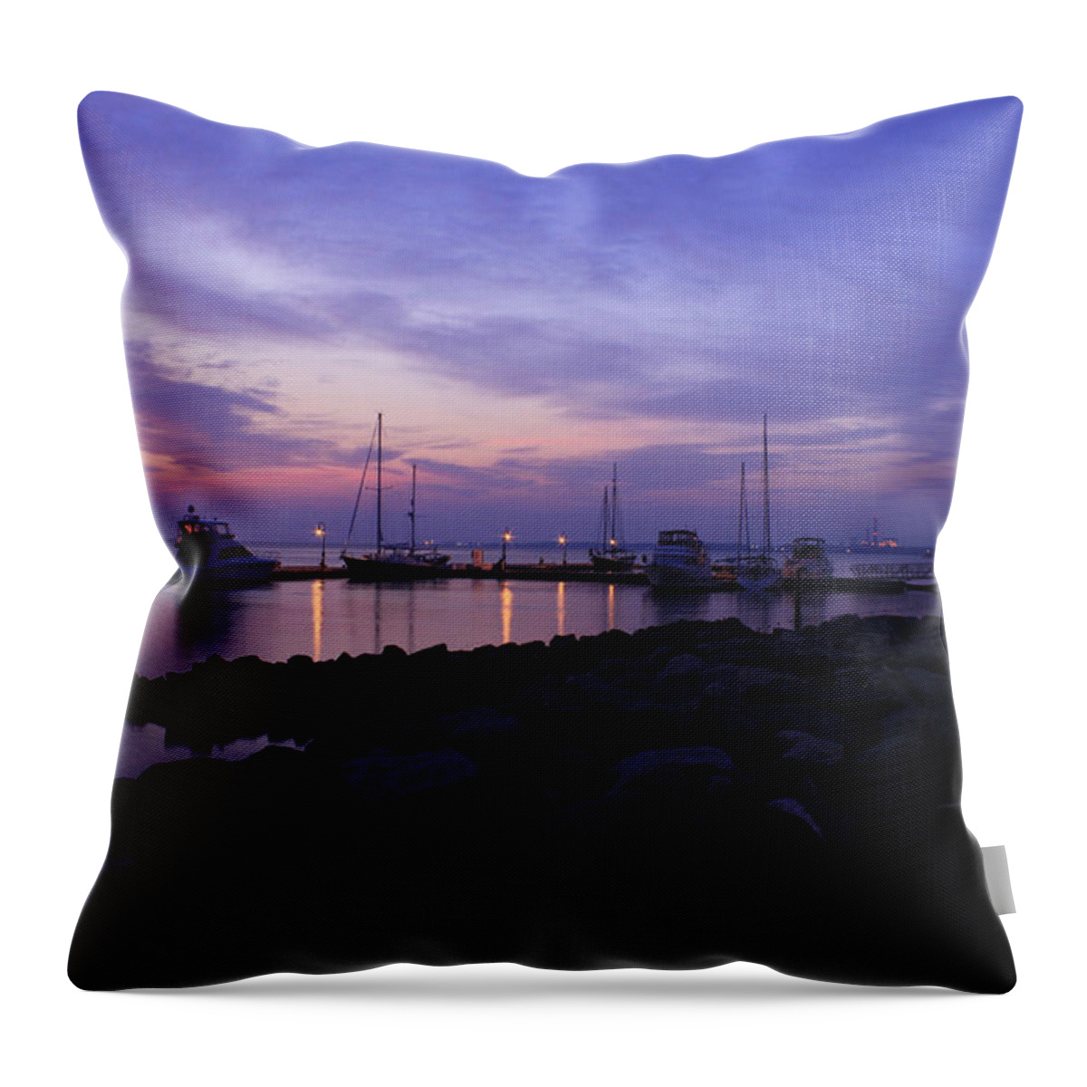 Sunday Morning Blues Throw Pillow featuring the photograph Sunday Morning Blues by Ola Allen