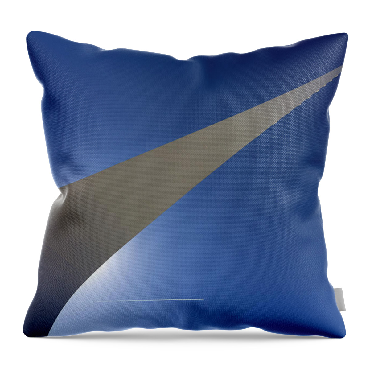 Sundial Throw Pillow featuring the photograph Sundial Bridge And Contrail by Robert Woodward