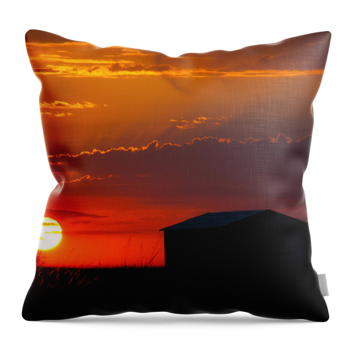 Sunset Throw Pillow featuring the photograph Sundown by Mark Alder