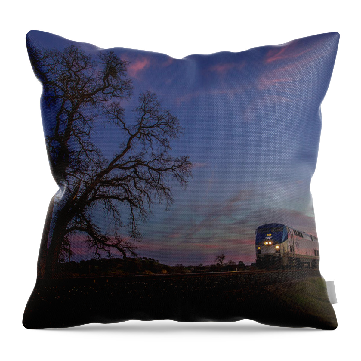 Paso Robles Throw Pillow featuring the photograph Sundown on the Northbound by Tim Bryan