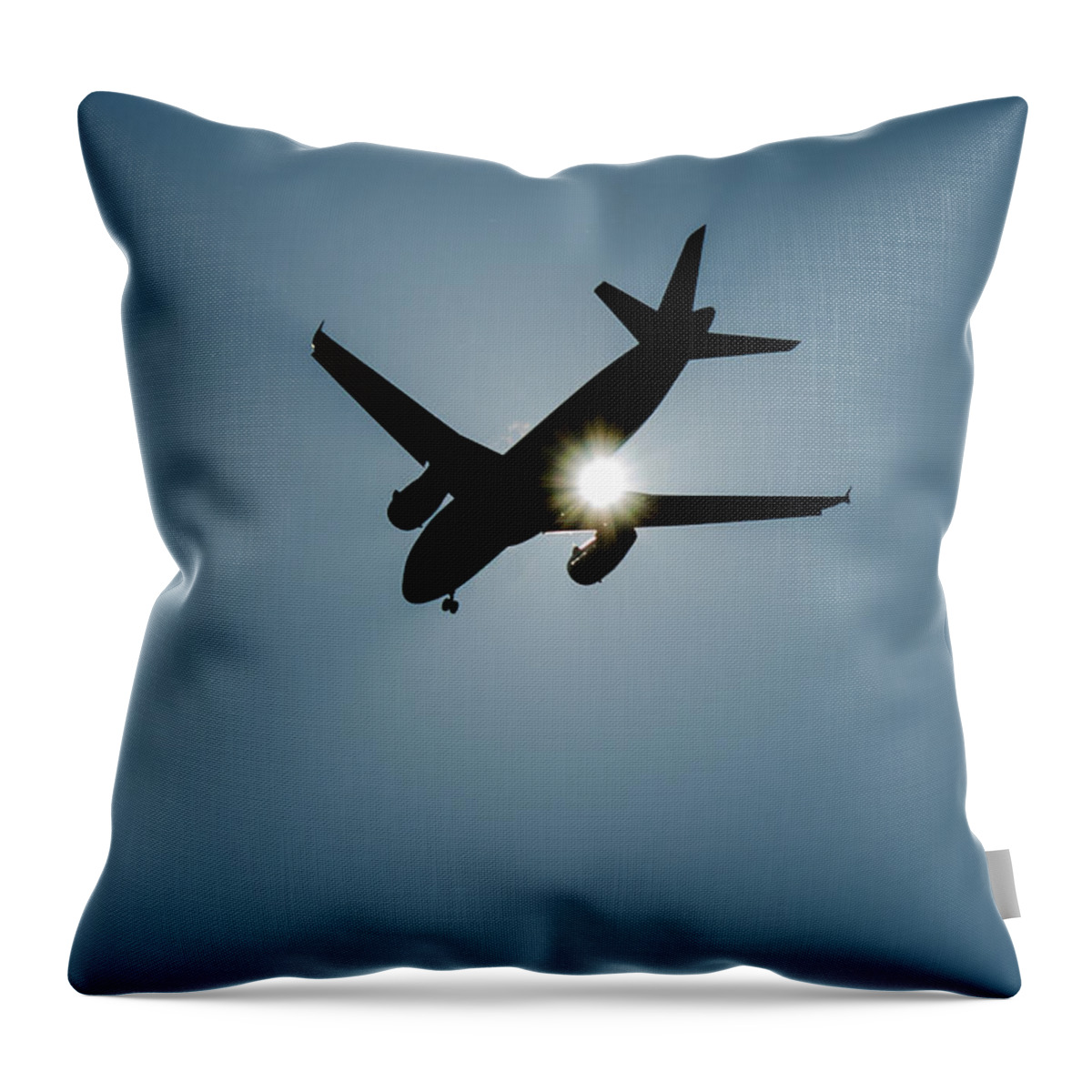 Airplane Throw Pillow featuring the photograph Sunflyer by Andreas Berthold