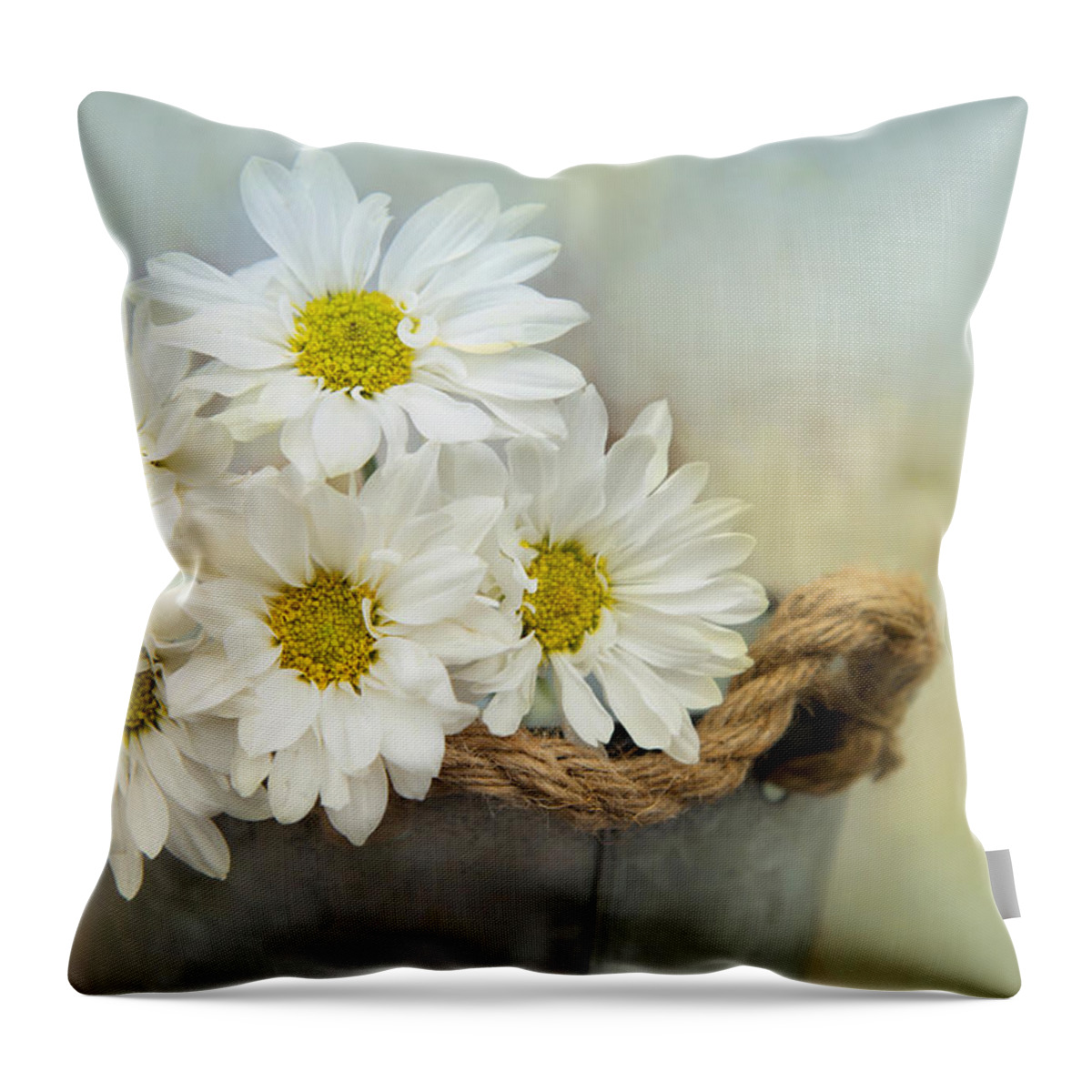 Daisy Throw Pillow featuring the photograph Sunny Side Up by Robin-Lee Vieira