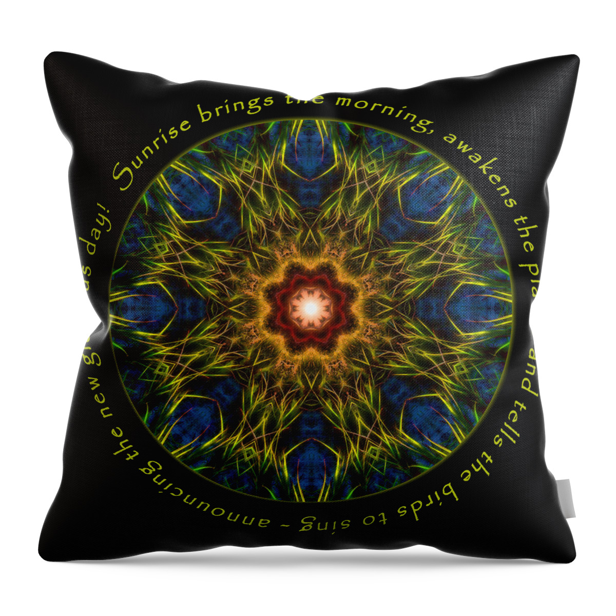 Mandala Throw Pillow featuring the photograph Sunrise Brings Mandala by Beth Venner