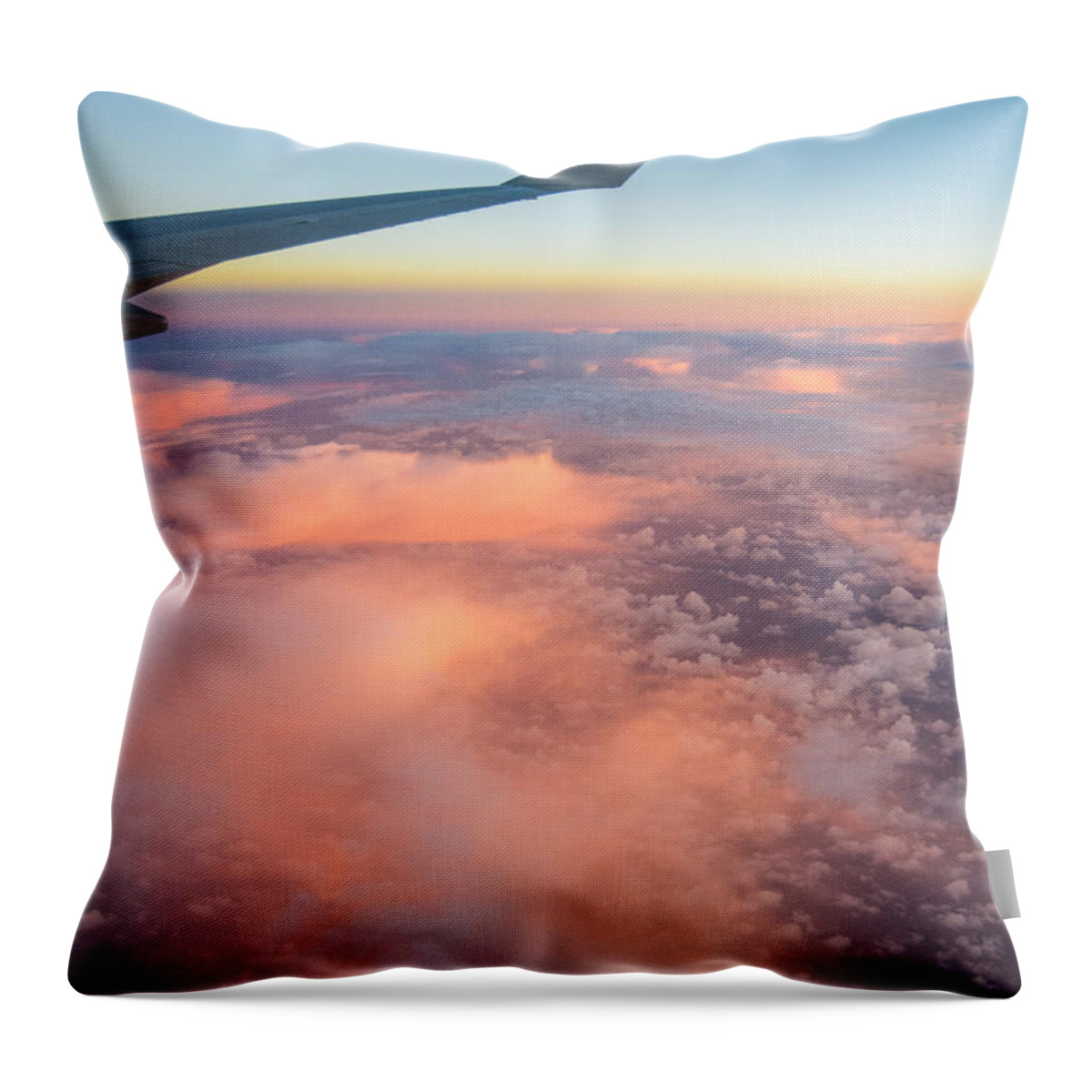 Aerial Throw Pillow featuring the photograph Sunrise Clouds by Parker Cunningham