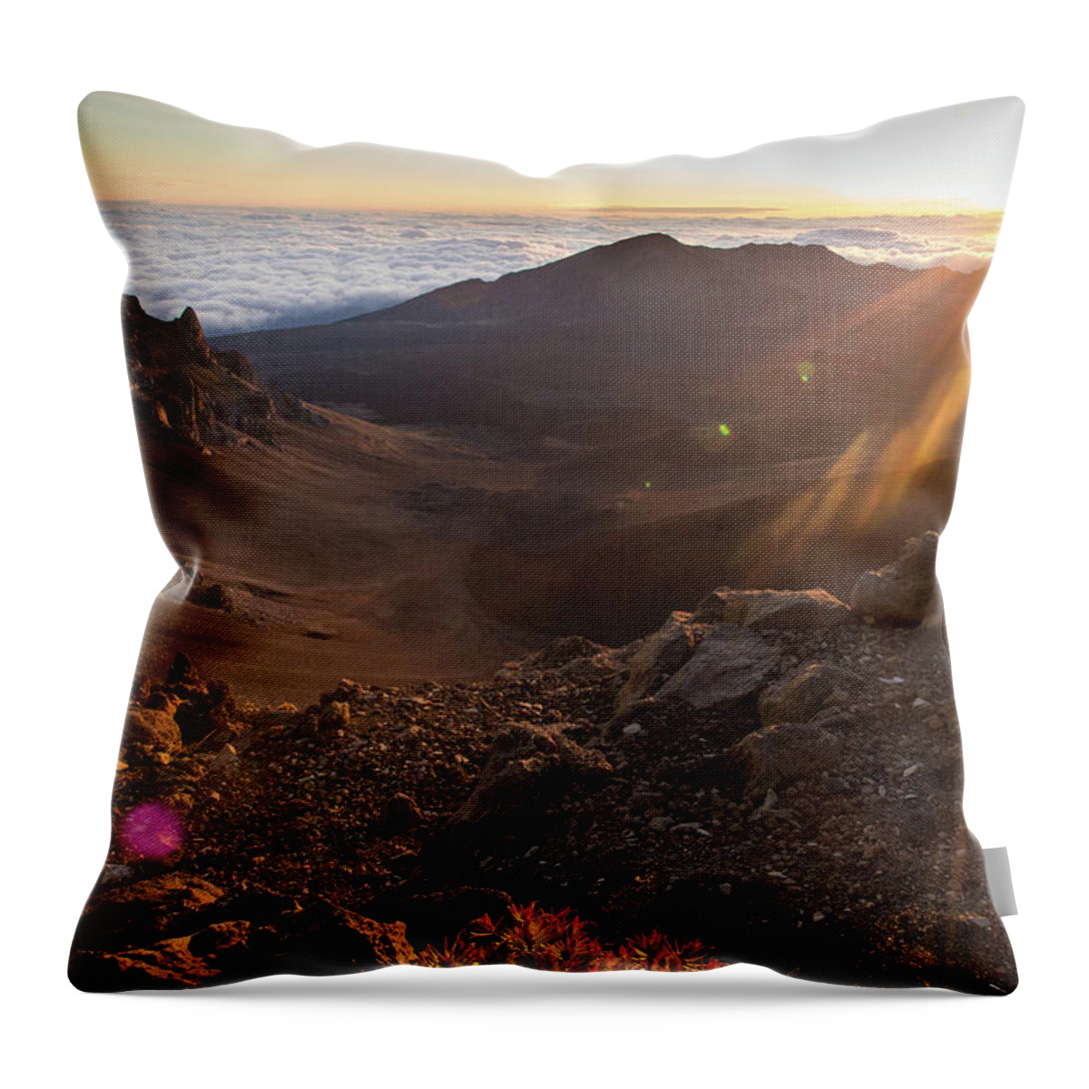 Scenics Throw Pillow featuring the photograph Sunrise by Kenny Louie