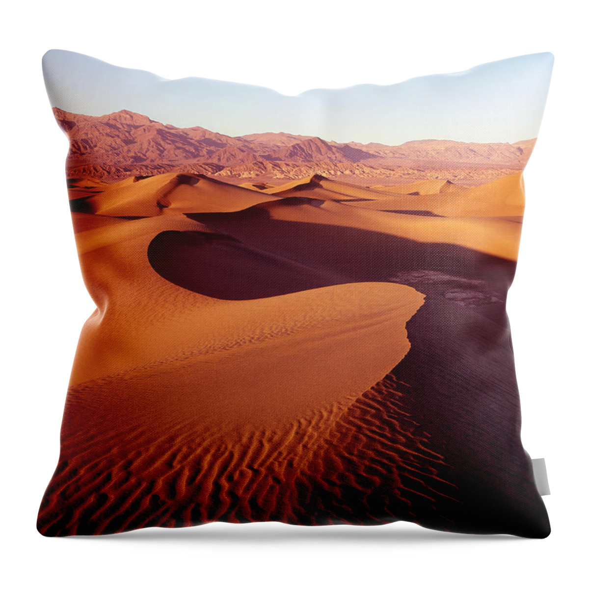 Sunrise Throw Pillow featuring the photograph 2A6856-Sunrise on Death Valley by Ed Cooper Photography