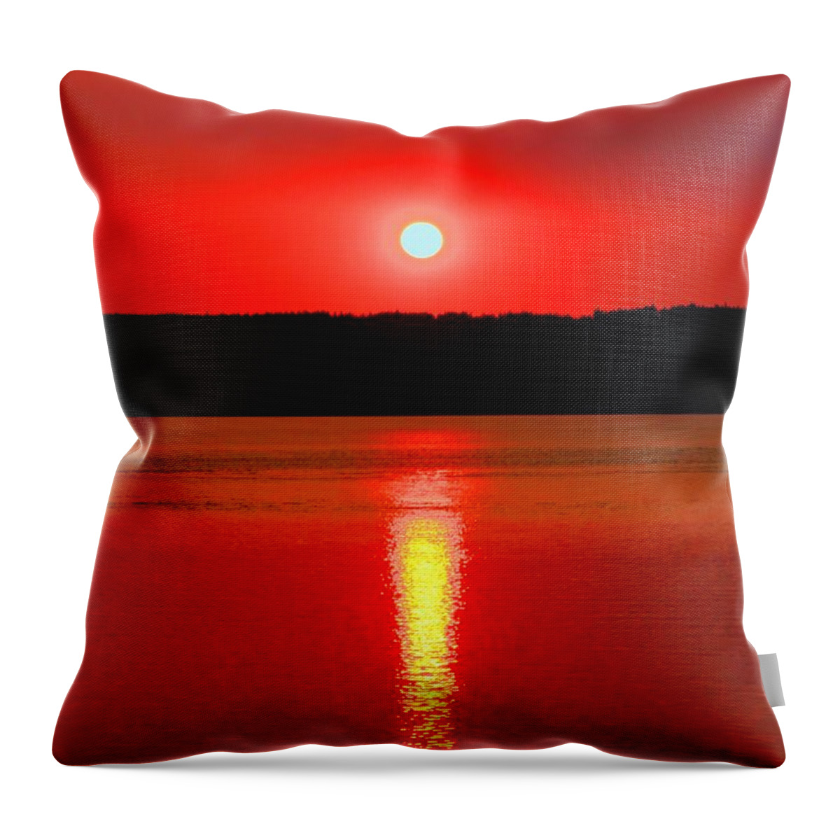 Water Throw Pillow featuring the photograph Sunrise Over Whidbey Island by Tap On Photo