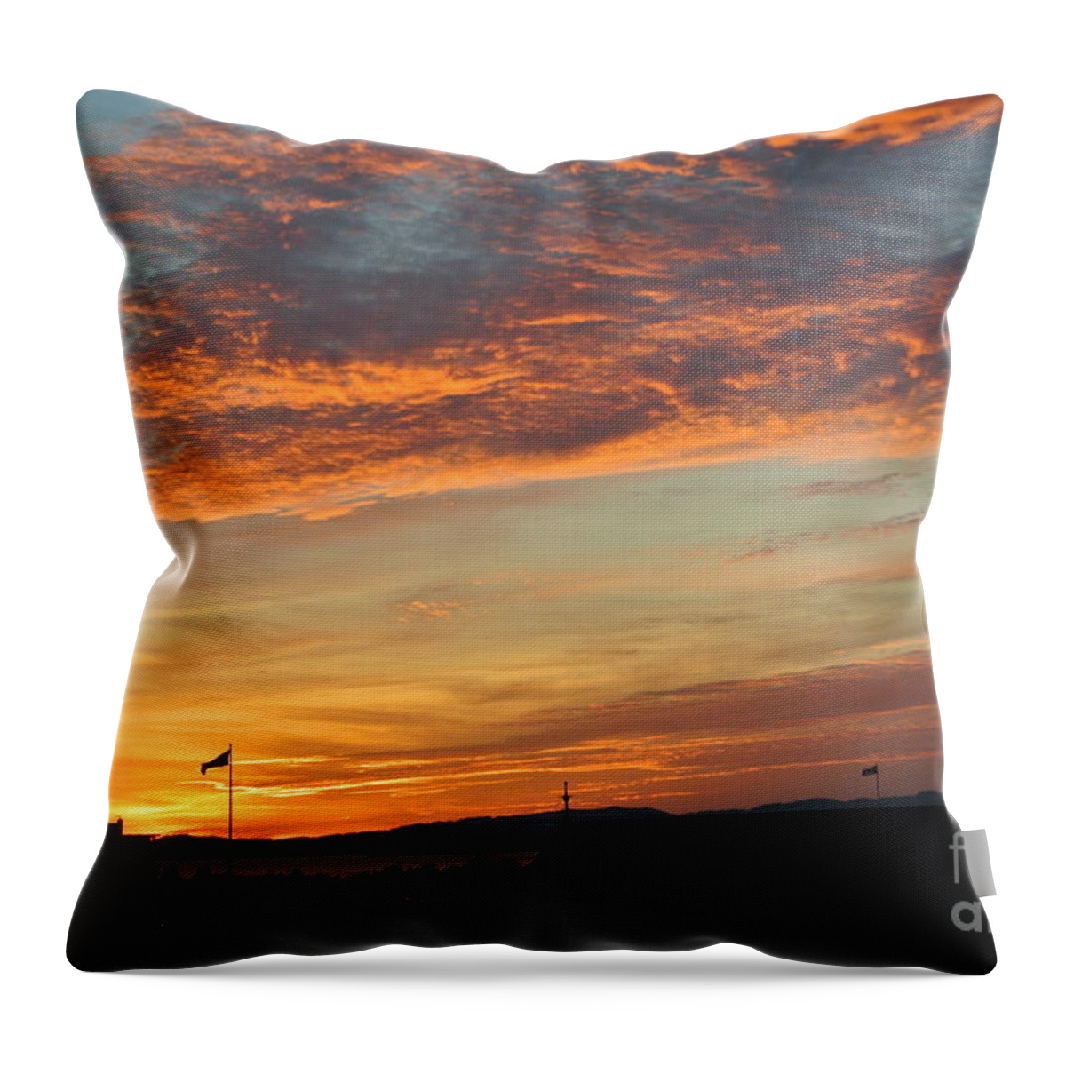  Throw Pillow featuring the photograph Sunset - Victoria BC by Sharron Cuthbertson