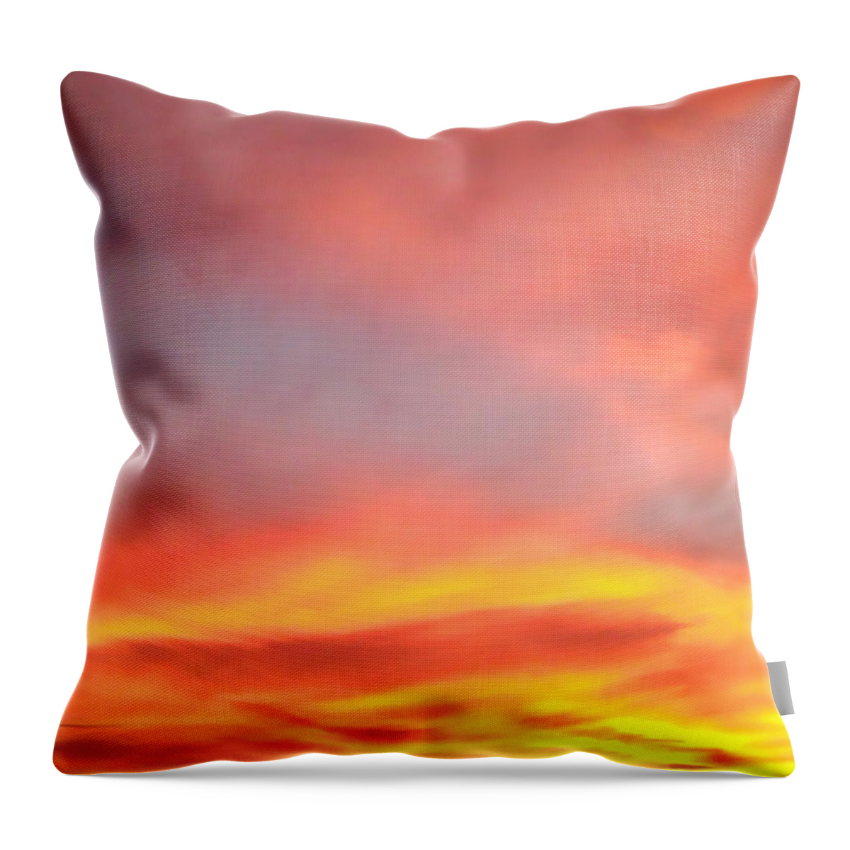 Zedi Throw Pillow featuring the photograph Sunset 4 by - Zedi -