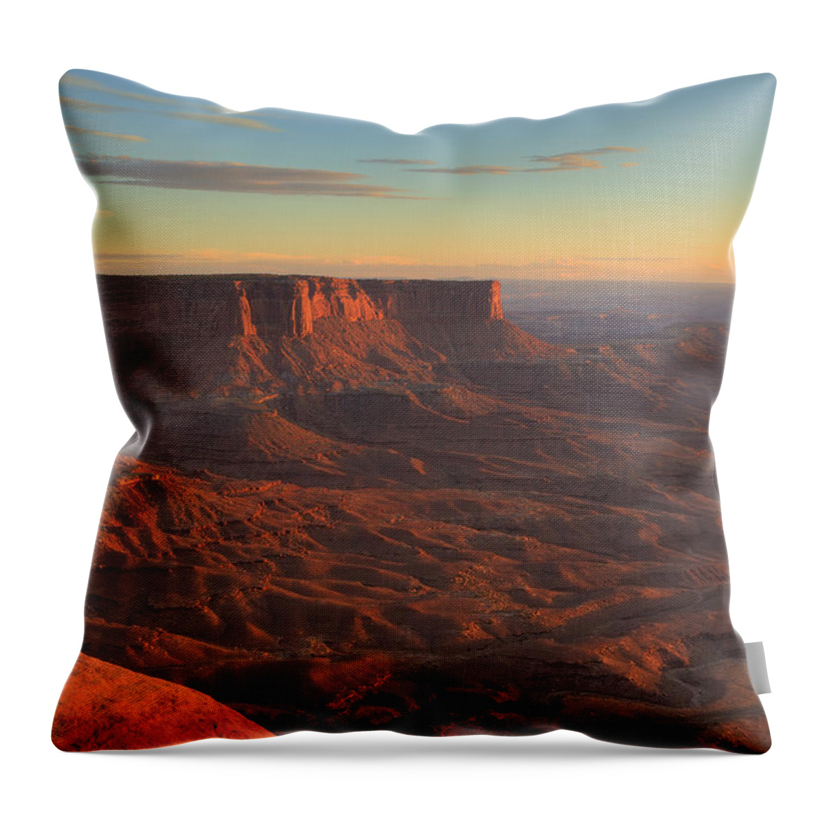 Sunset Throw Pillow featuring the photograph Sunset at Canyonlands by Alan Vance Ley