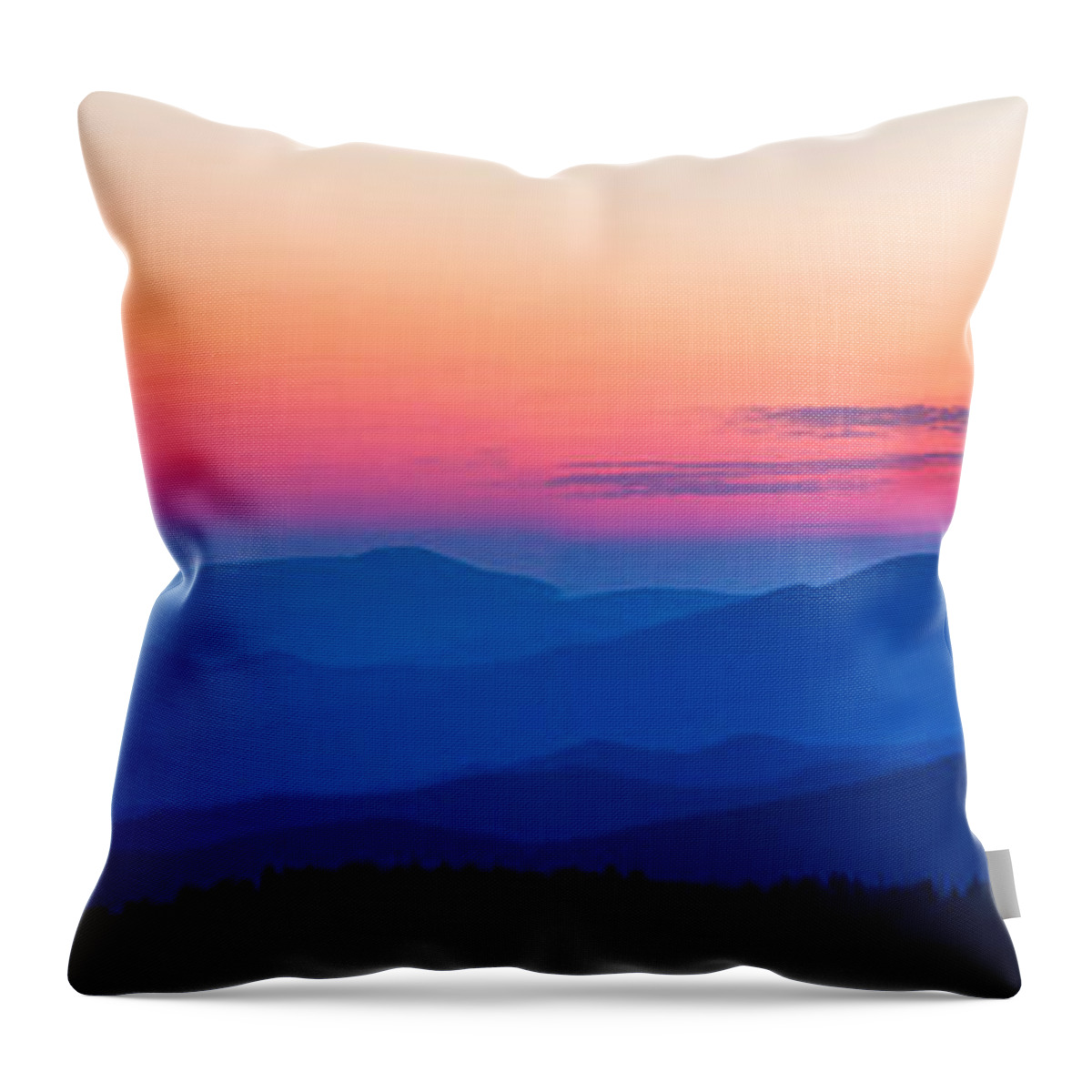 Photography Throw Pillow featuring the photograph Sunset At Clingmans Dome, Great Smoky by Panoramic Images