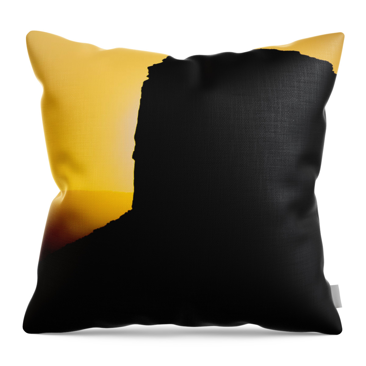 Monument Valley Throw Pillow featuring the photograph Sunset at Monument Valley by Gregory Ballos