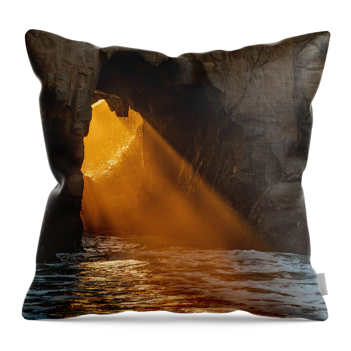 Big Sur Throw Pillow featuring the photograph Sunset at Pfeiffer Beach by George Buxbaum