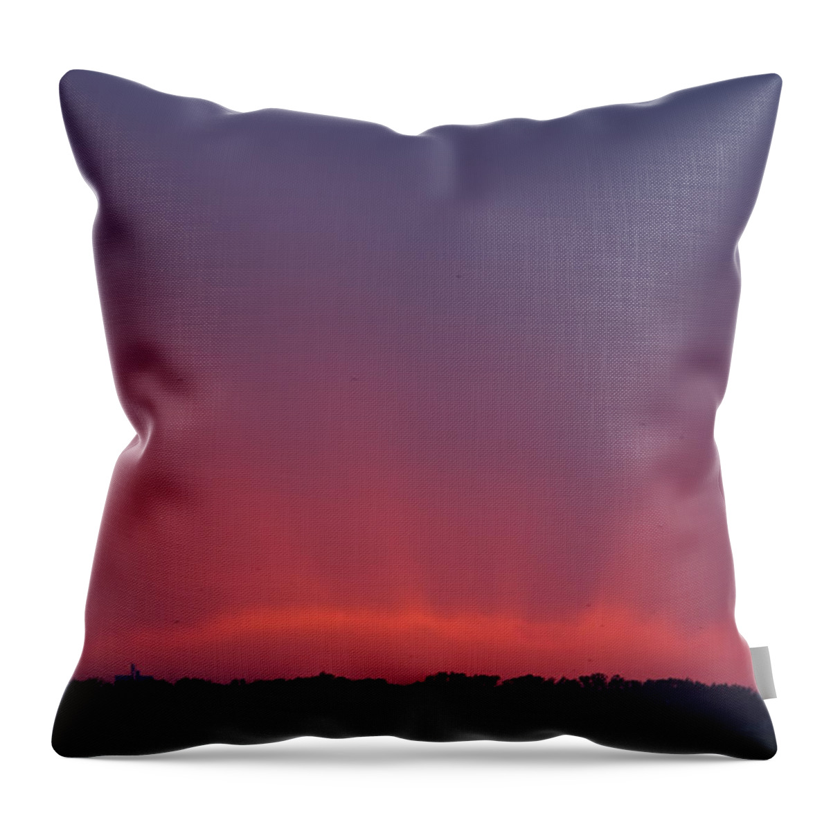 Kansas Throw Pillow featuring the photograph Sunset beams by Rob Graham