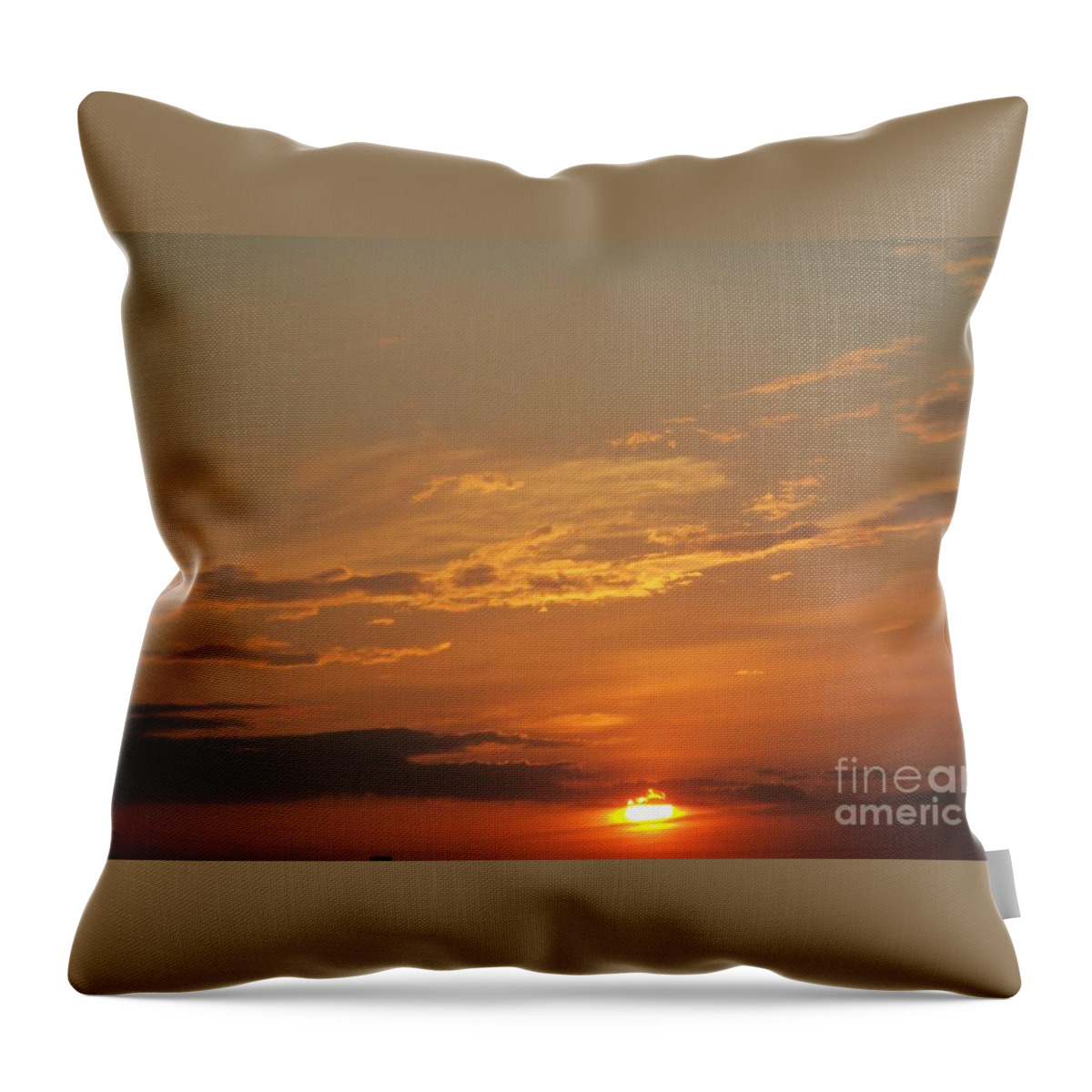  Throw Pillow featuring the photograph Sunset in St. Peters by Kelly Awad