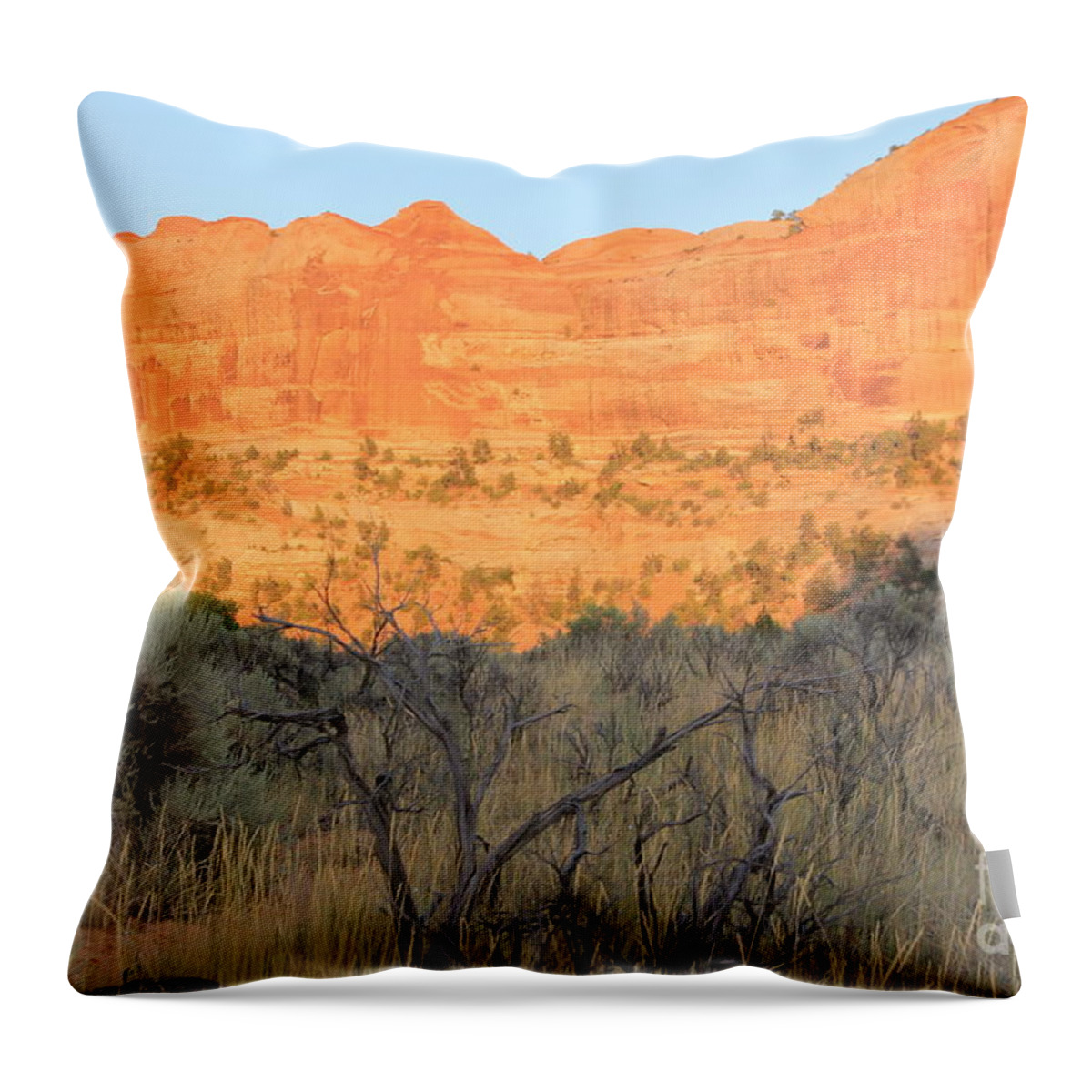 Utah Throw Pillow featuring the photograph Sunset in the Desert Canyon by Tonya Hance