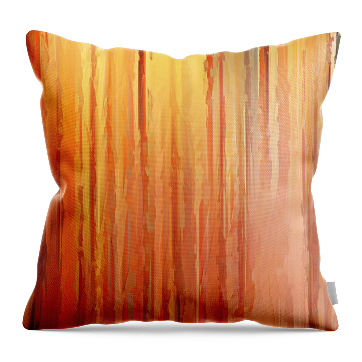 Orange Throw Pillow featuring the painting Sunset Infinity by Lourry Legarde