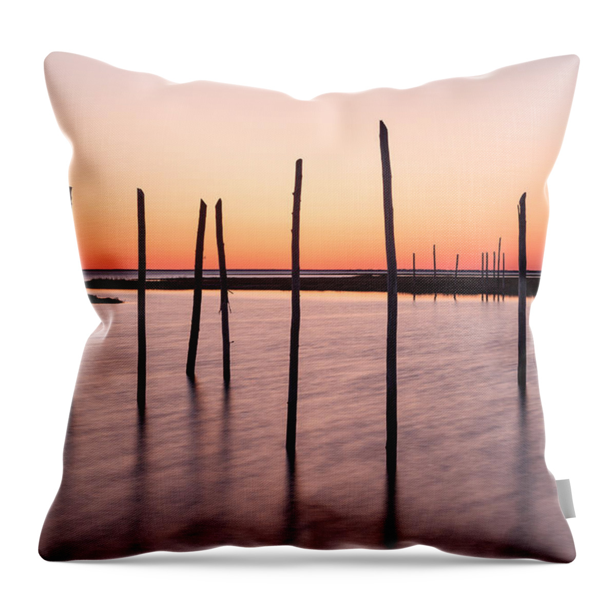 Bay Throw Pillow featuring the photograph Sunset On The Bay I by Denise Bush