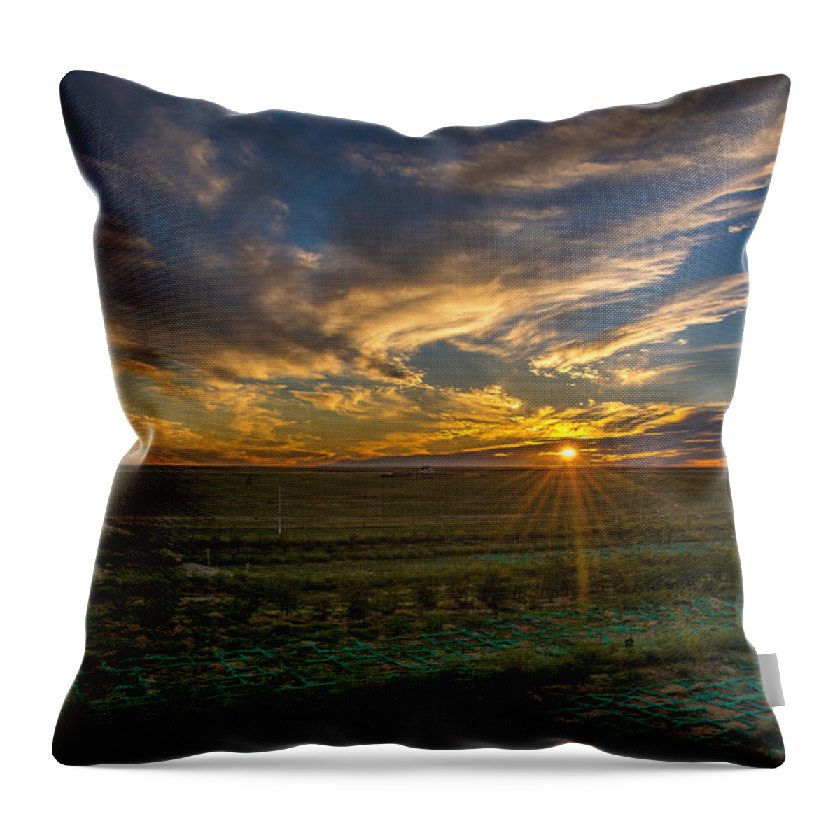 China Throw Pillow featuring the photograph Sunset Over China by Andrew Matwijec