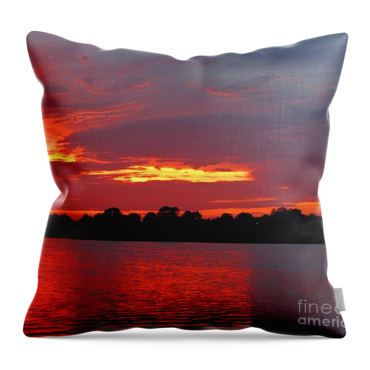 Sunset Throw Pillow featuring the photograph Sunset over the Bay by Anita Adams