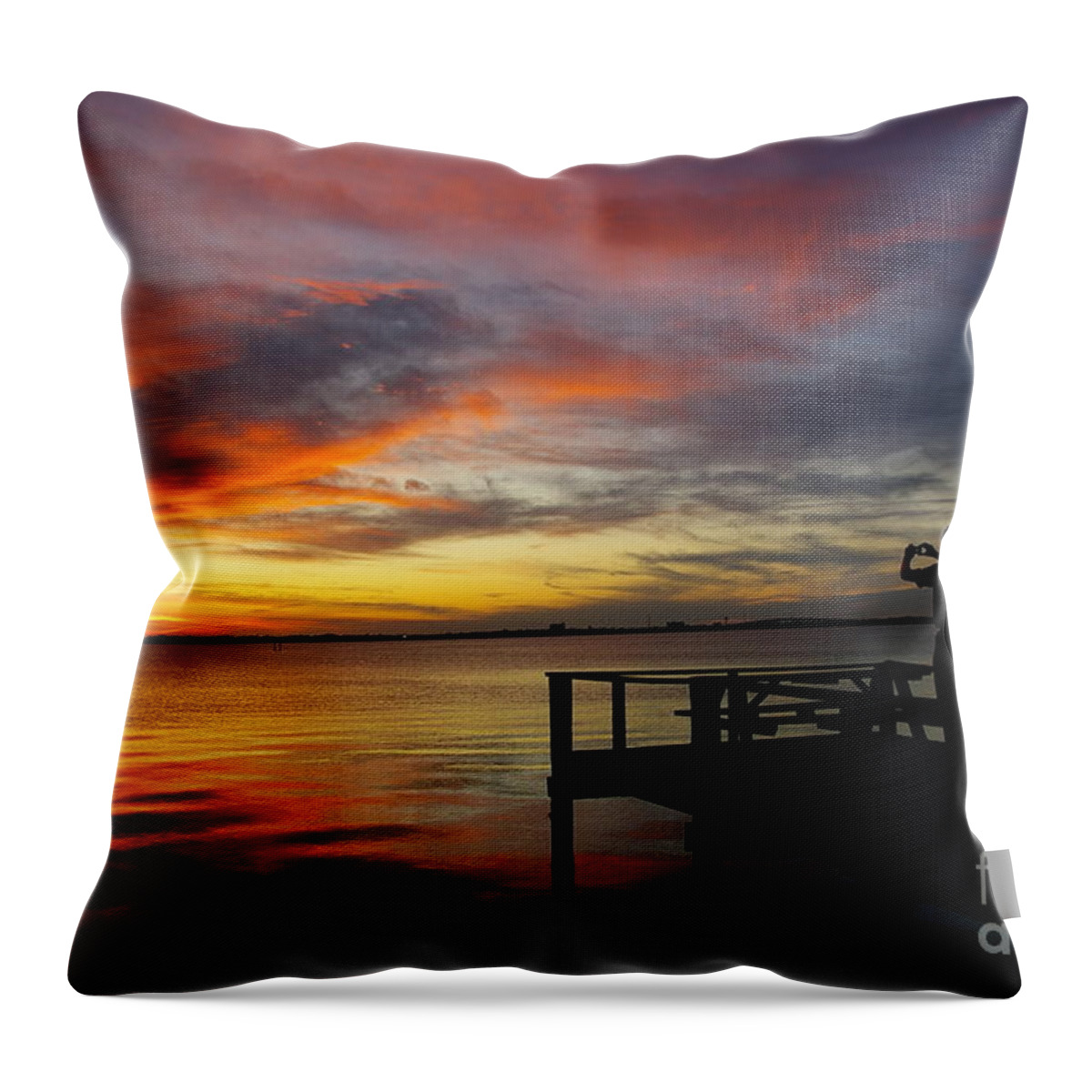 Sunset Throw Pillow featuring the photograph Sunset photographer by Tannis Baldwin