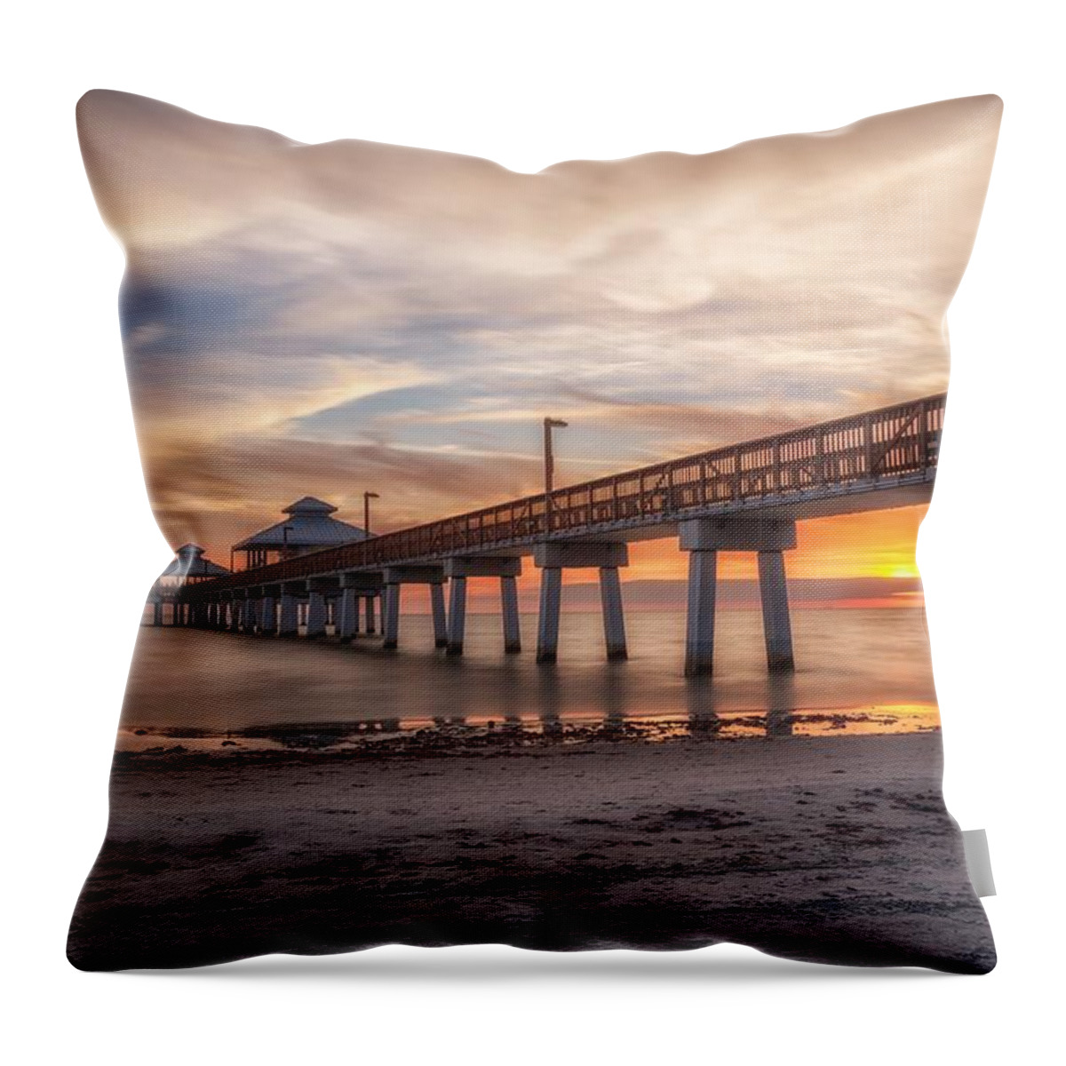 Instagram Throw Pillow featuring the photograph Sunset by Presilla 