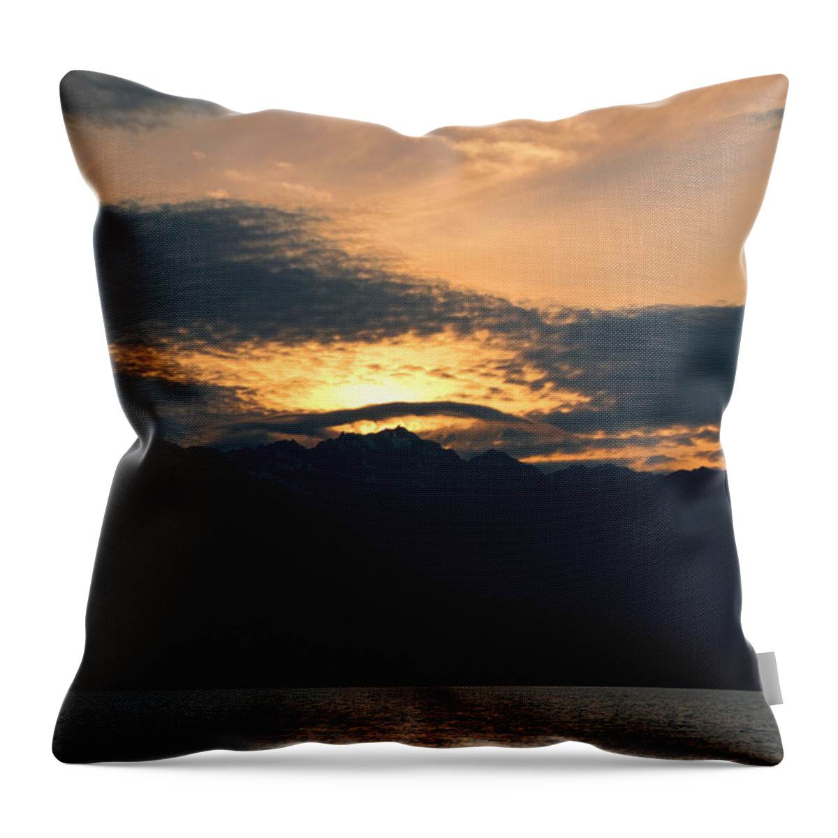 Sunset Throw Pillow featuring the photograph Sunset by Richard and Ellen Thane