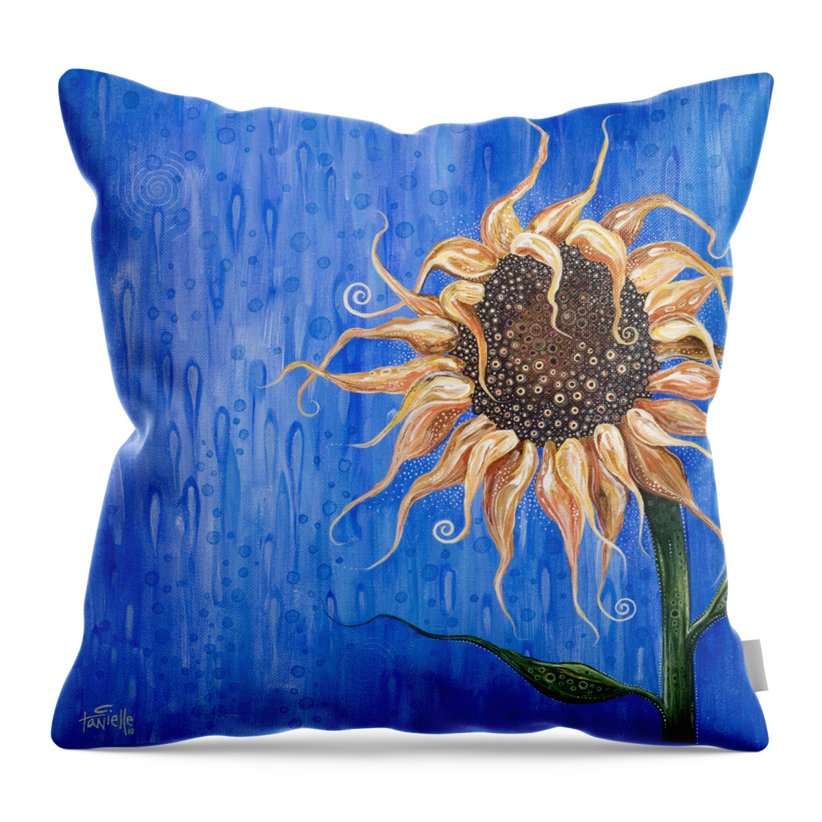 Floral Throw Pillow featuring the painting Sunshine After the Rain by Tanielle Childers