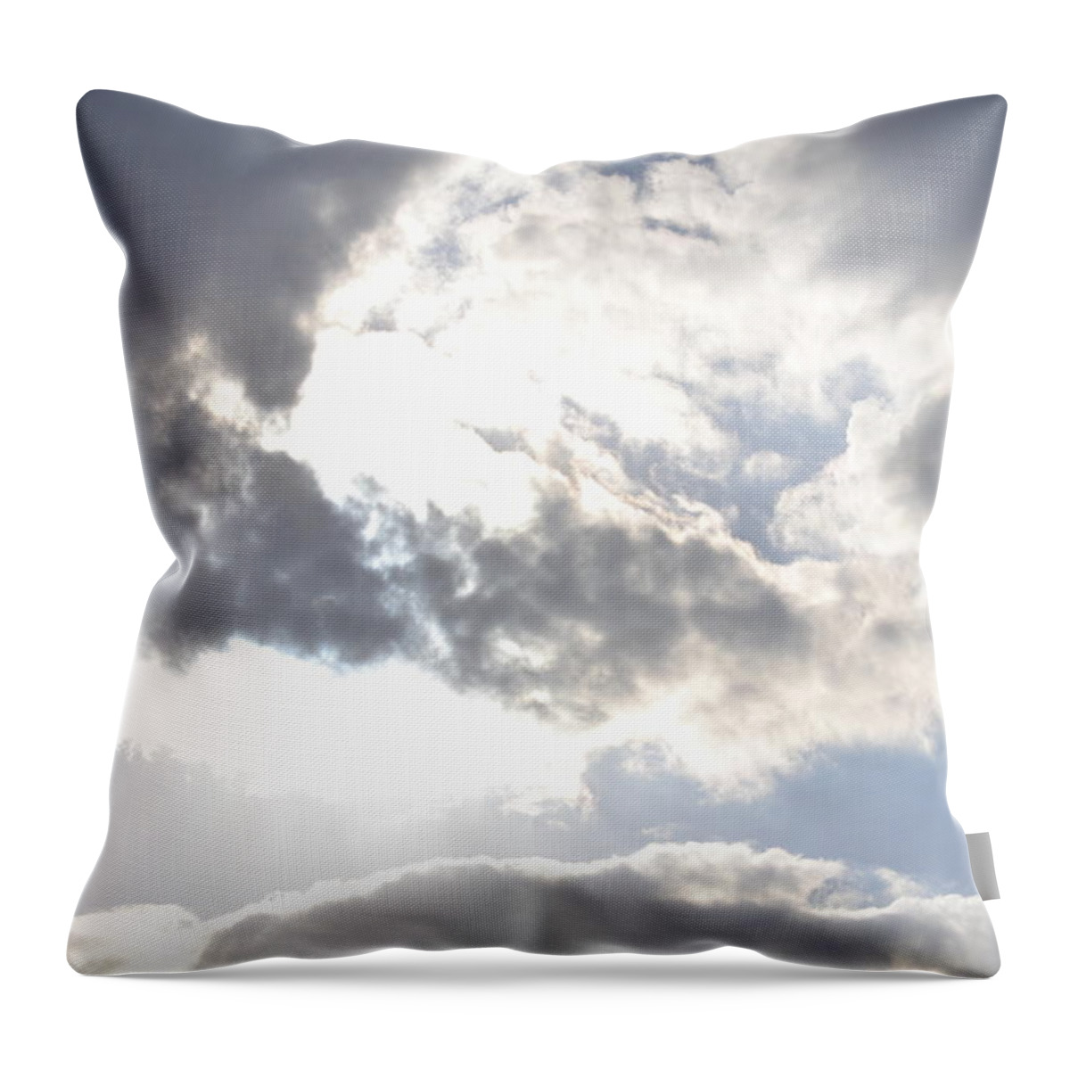 Sunshine Throw Pillow featuring the photograph Sunshine Through the Clouds by Tara Potts