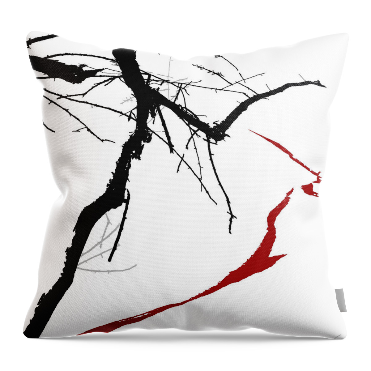 Branch Throw Pillow featuring the digital art Supernatural by Ken Walker