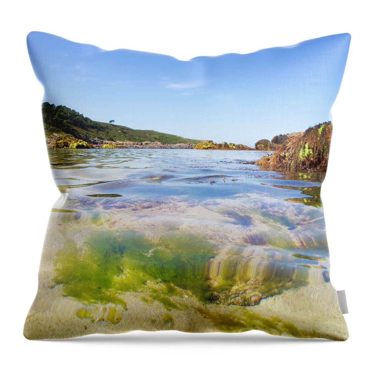 Tranquility Throw Pillow featuring the photograph Surface Sea Water by Ramón Espelt Photography