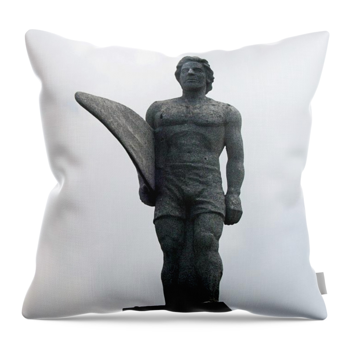 Surfer Throw Pillow featuring the photograph Surfer Shrine by Zinvolle Art