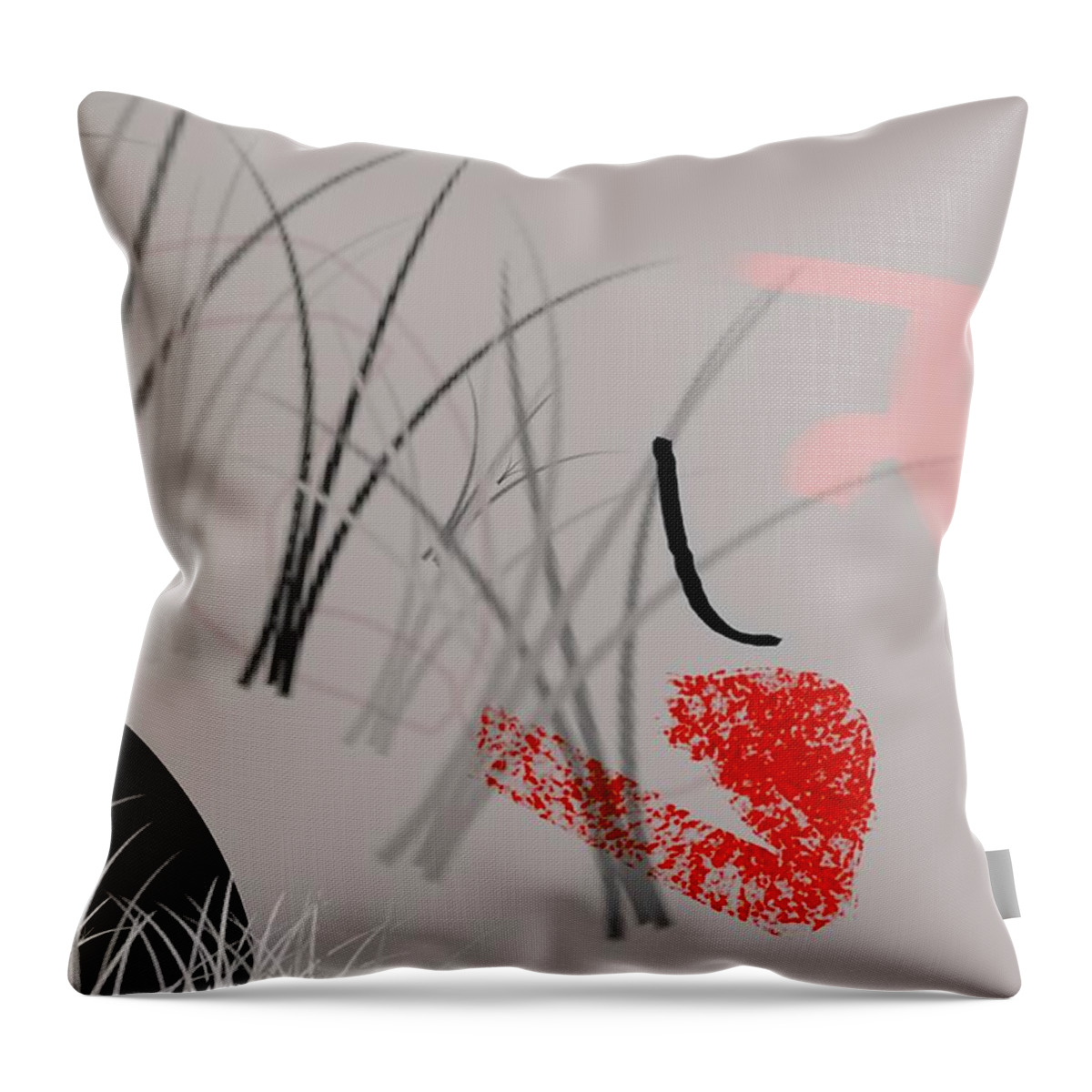 Abstract Throw Pillow featuring the photograph Survival by Diana Angstadt