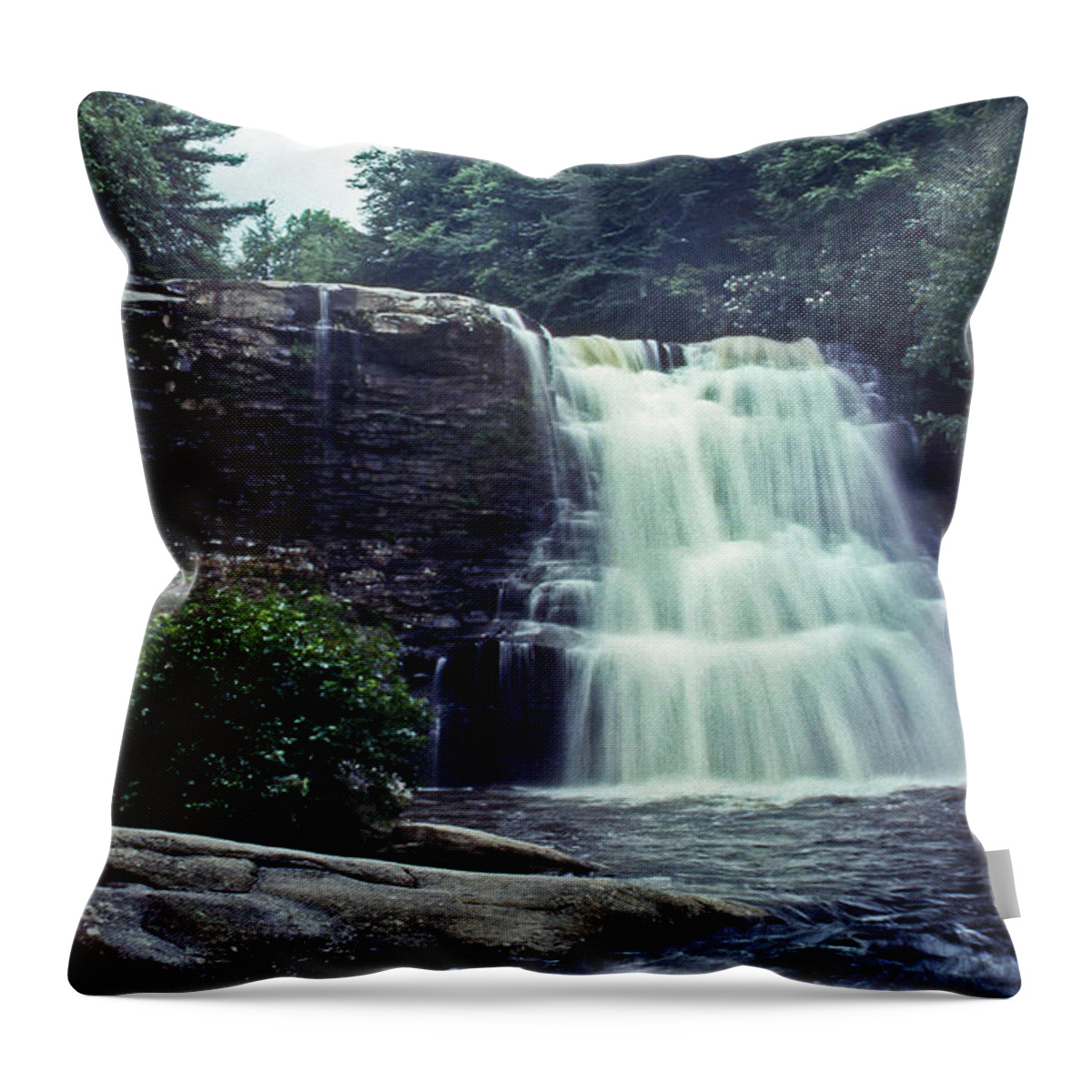 Nature Throw Pillow featuring the photograph Swallow Falls by Skip Willits