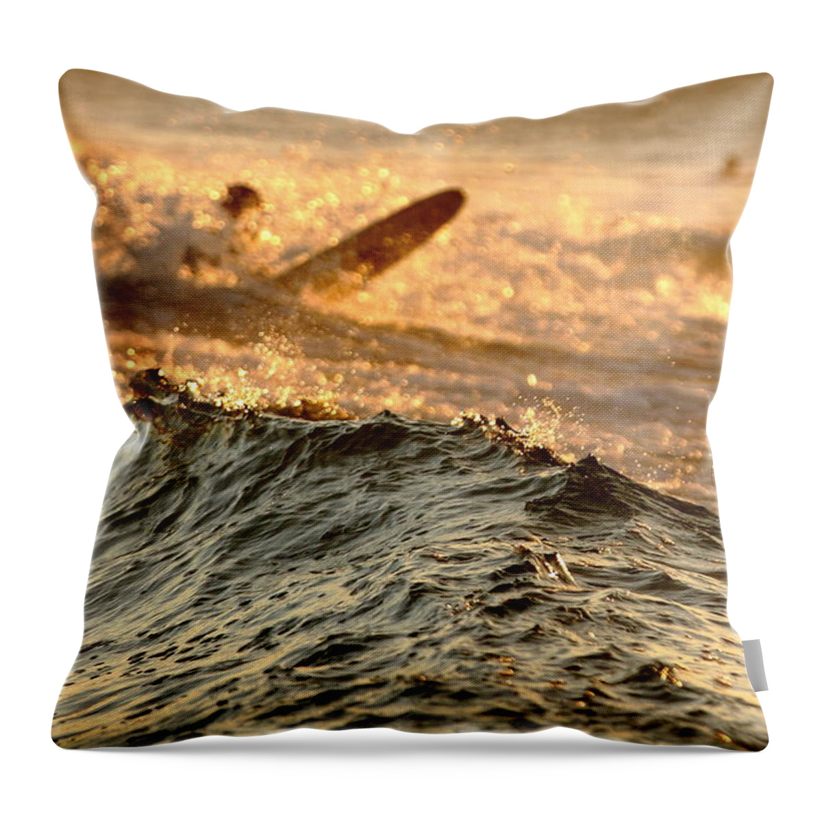 Beach Throw Pillow featuring the photograph Swell by Howard Ferrier