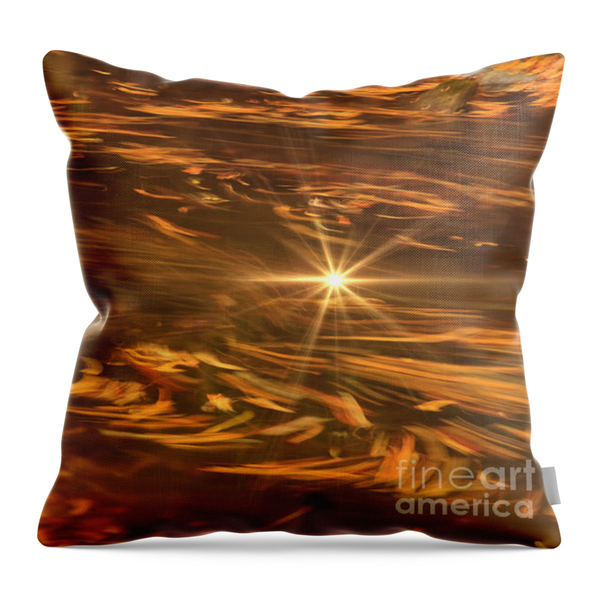 Leaves Throw Pillow featuring the photograph Swirling Autumn Leaves by Geraldine DeBoer