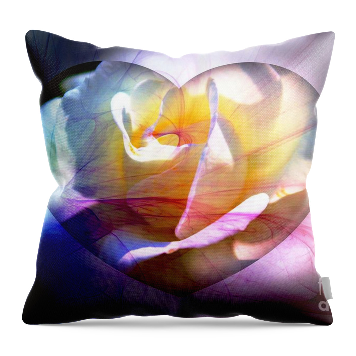 Heart Throw Pillow featuring the photograph Swirls of Love And Hope by Judy Palkimas