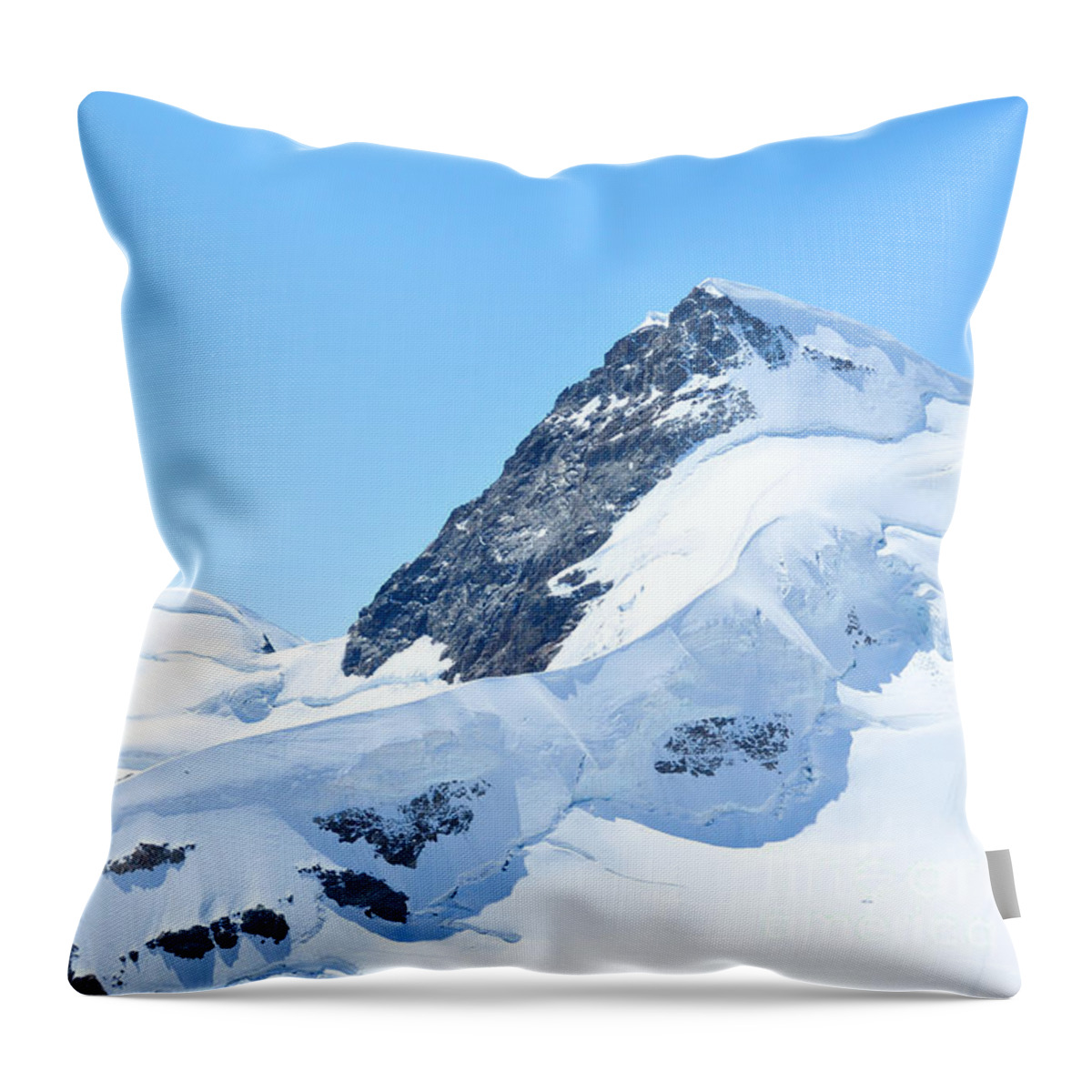 Swiss Alps Throw Pillow featuring the photograph Swiss Alps by Joe Ng