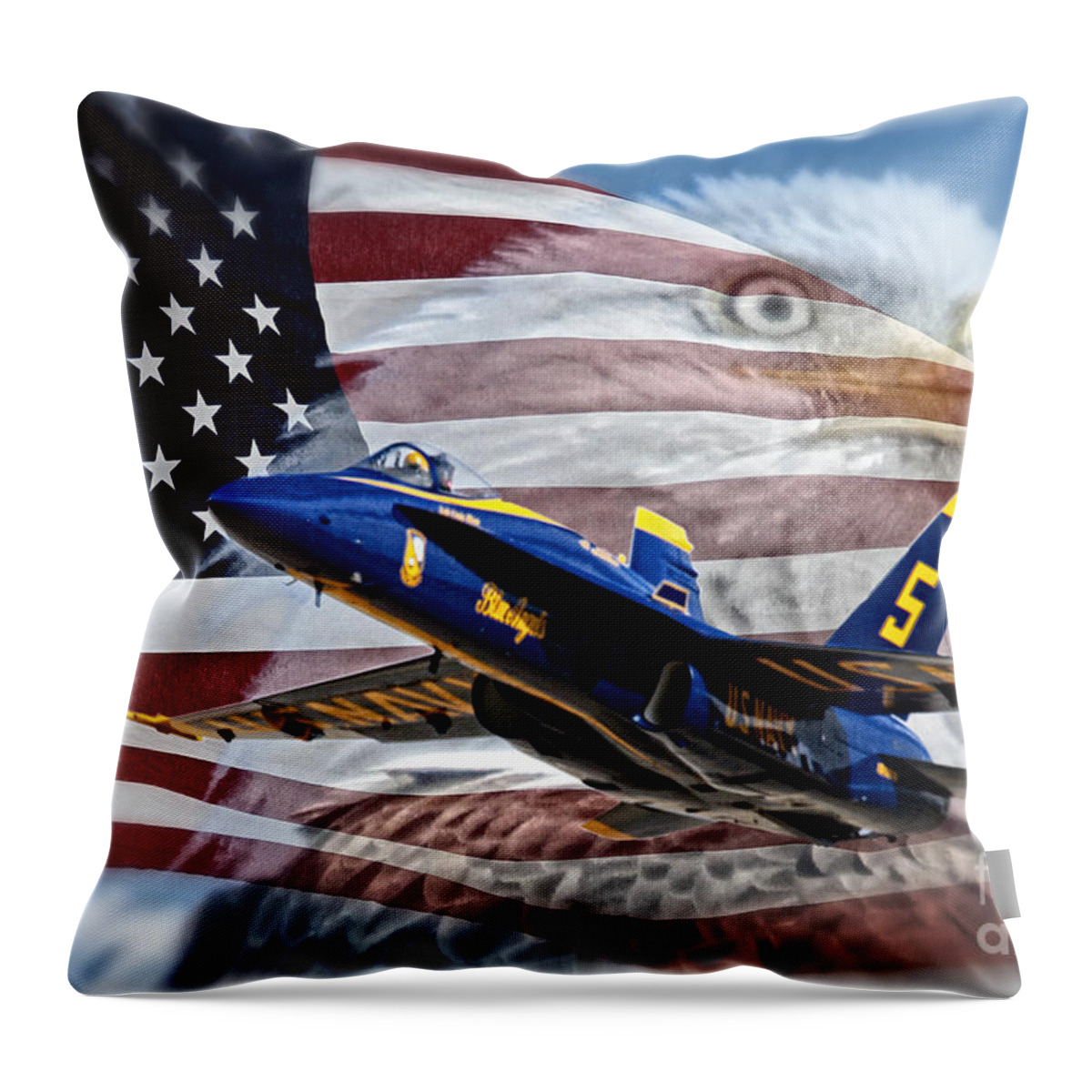 American Flag Throw Pillow featuring the photograph Symbols by Bob Hislop